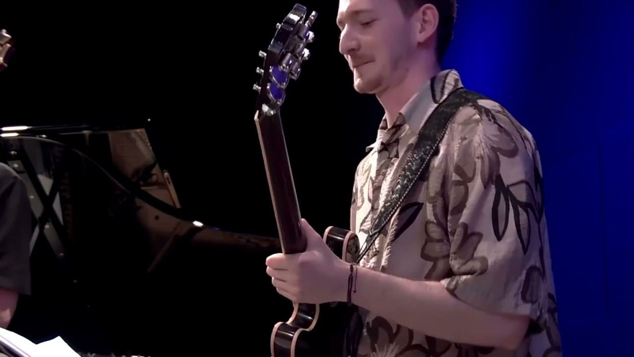 Video still: Jure Slapar on stage at Jazzcampus Basel